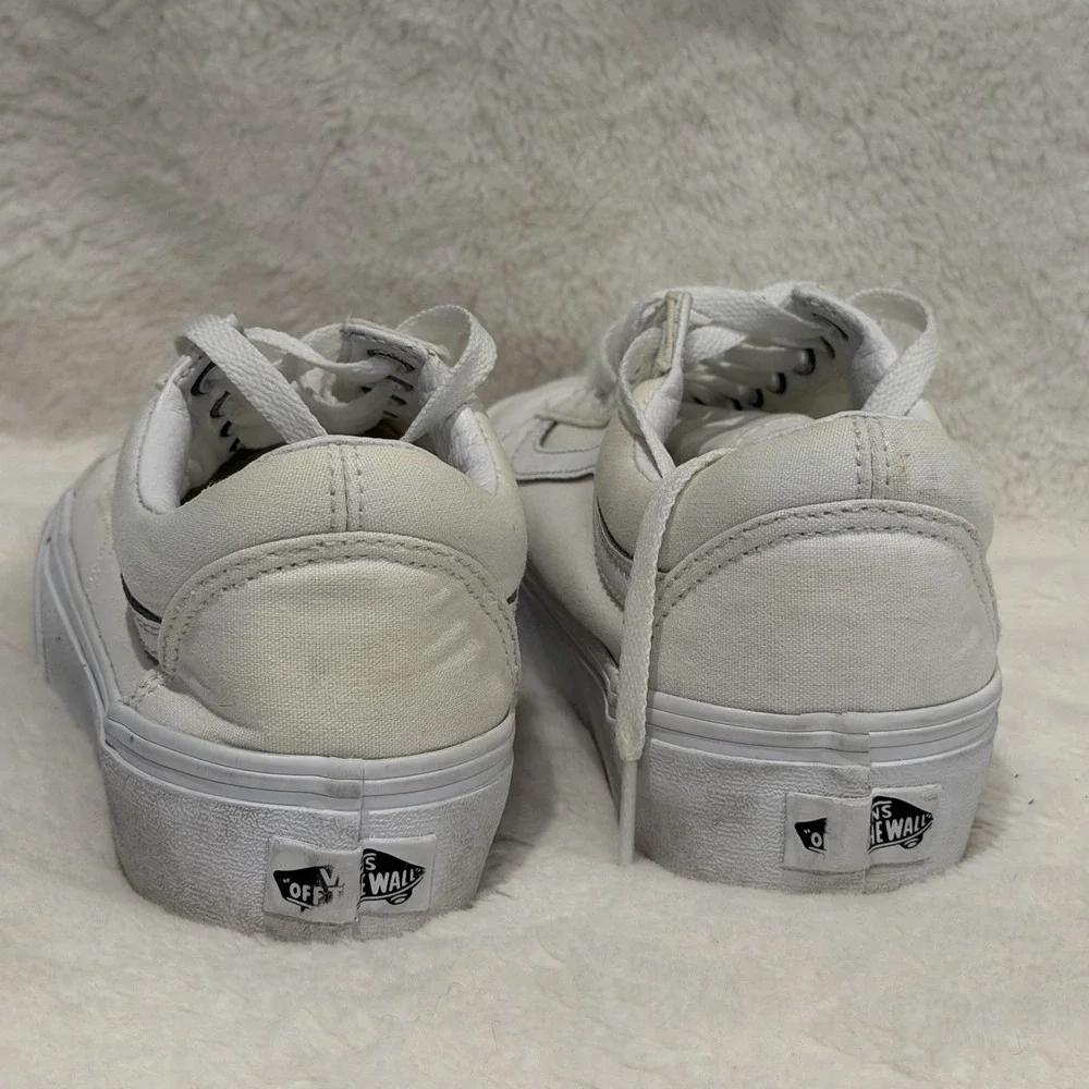 Vans Old Skool Platform Sneakers Men 6.5  Women 8.5 White Skater Casual 721356